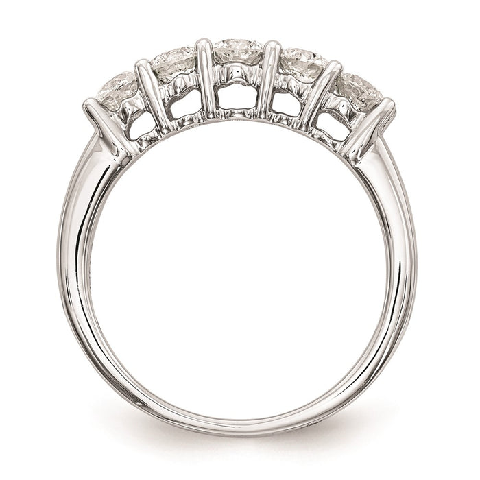 Buy Stylish 14K White Gold Five-Stone Diamond Wedding Band Setting, 1.25 CT-2