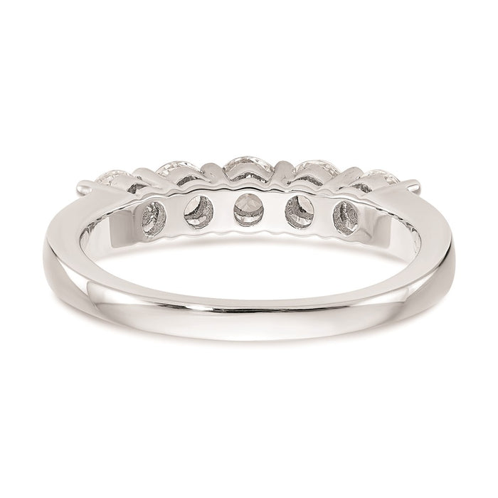 Buy Stylish 14K White Gold Five-Stone Diamond Wedding Band Setting, 1.25 CT-5