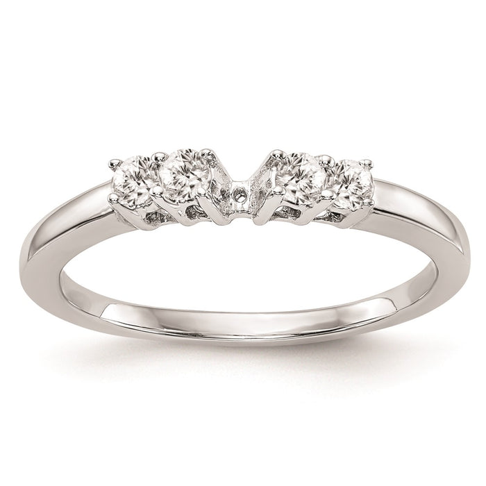 Buy Exclusive 14K White Gold 5-Stone Engagement Ring Mounting - Stylish & Affordable!-8