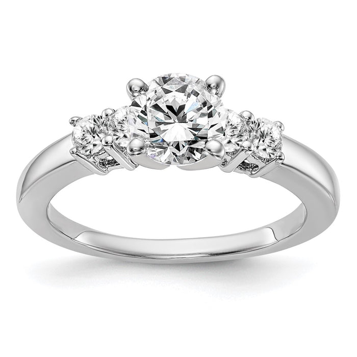 Buy 14K White Gold 5-Stone Engagement Ring Mounting - Stylish & Affordable!-1