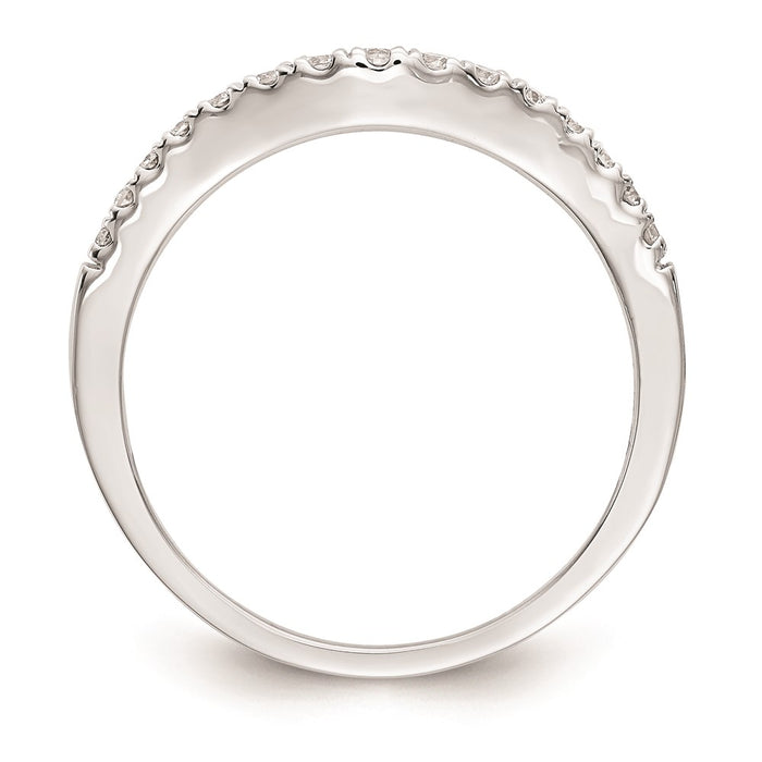 Buy Stylish 14K White Gold Curved Wedding Band Setting - 5mm, Affordable Luxury-2
