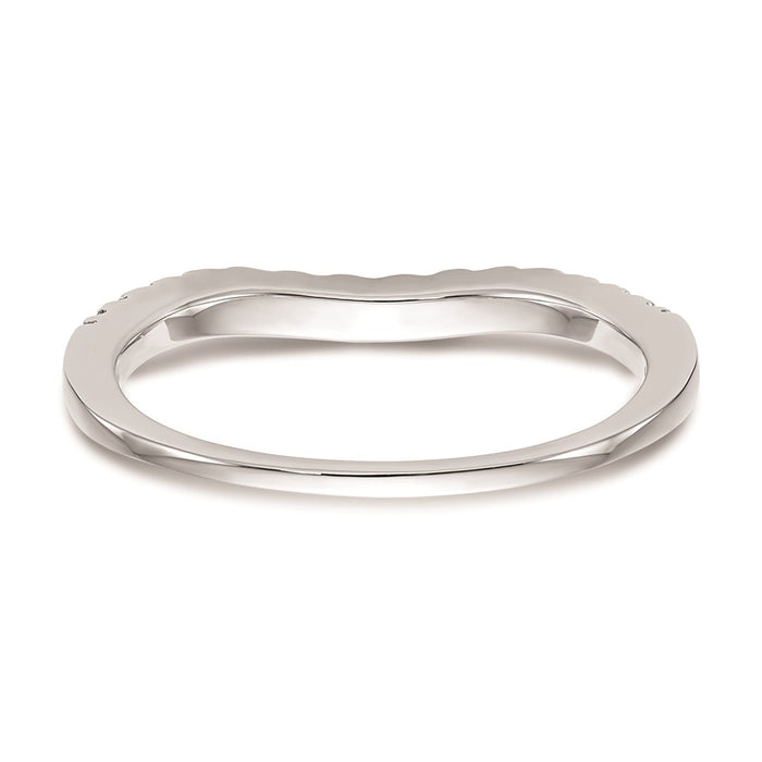 Exclusive 14K White Gold Curved Wedding Band Setting - Stylish & Affordable-5