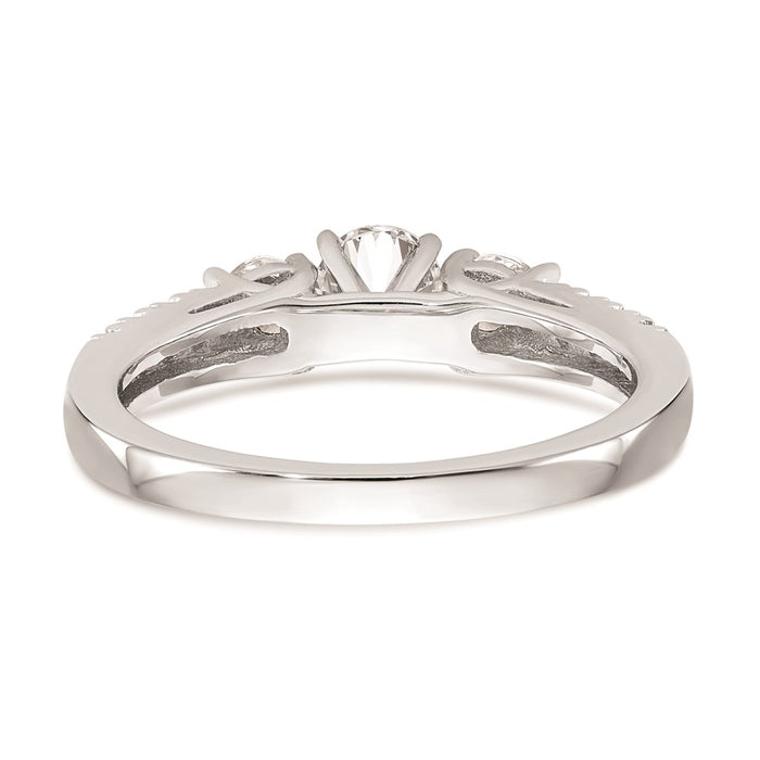 Exclusive 14K White Gold 3-Stone Engagement Ring - Stylish & Affordable!-5