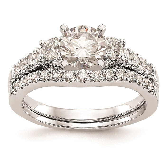 Exclusive 14K White Gold 3-Stone Engagement Ring - Stylish & Affordable!-7