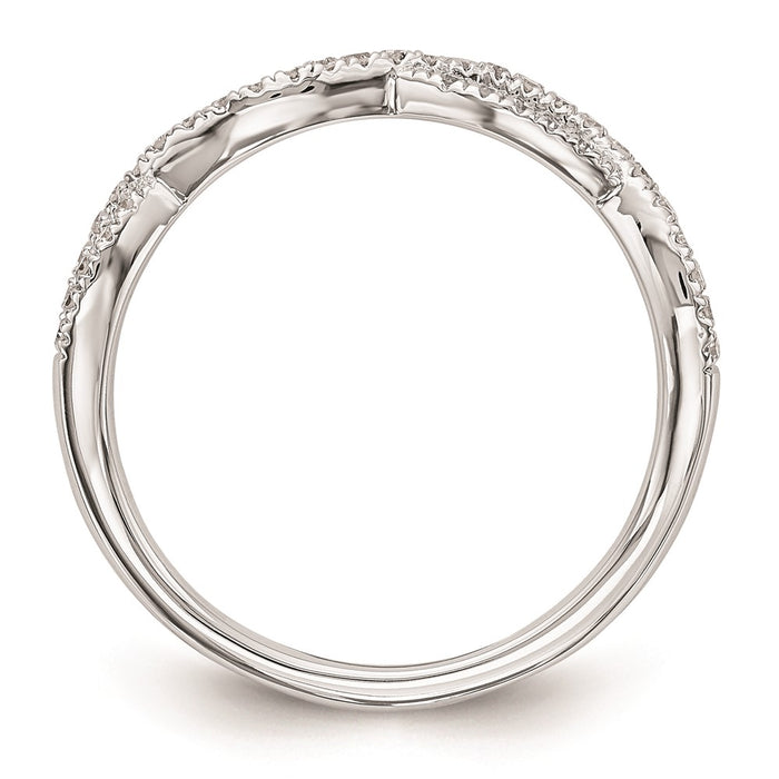 Buy Exclusive 14K White Gold 1/4 Carat Twisted Wedding Band - Stylish & Affordable!-2