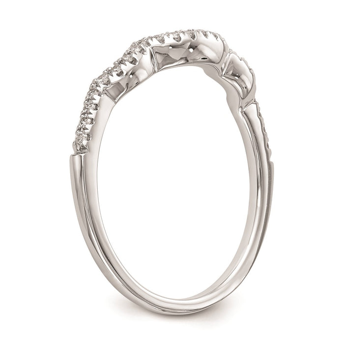 Buy Exclusive 14K White Gold Curved Wedding Band Setting - Stylish Value Option-6