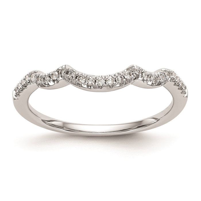 Buy Exclusive 14K White Gold Curved Wedding Band Setting - Stylish Value Option-1