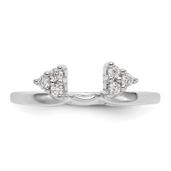 Buy Exclusive 14K White Gold Diamond Wrap Ring, 1/8 Ct, Stylish Luxury-4