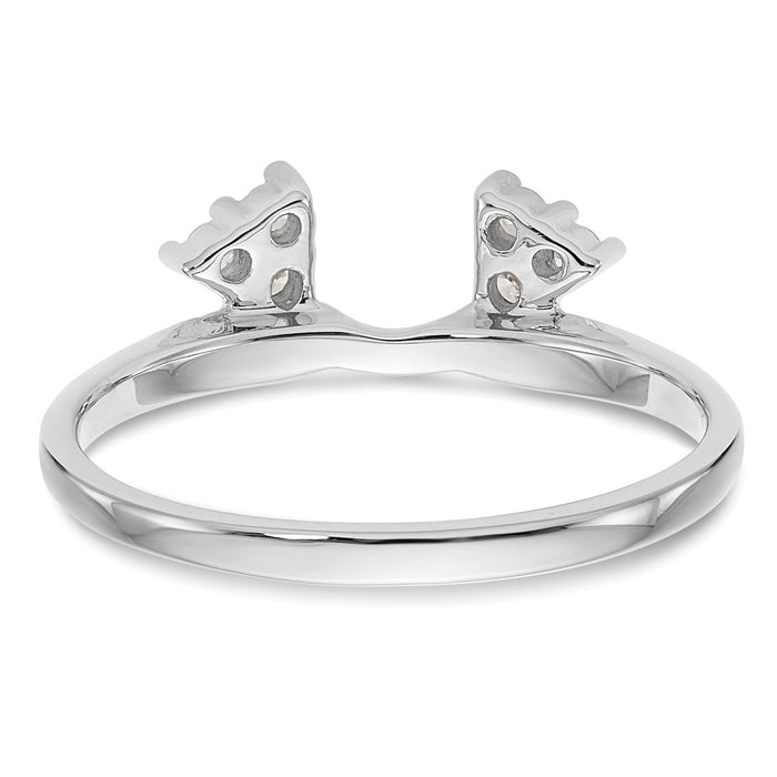 Buy Exclusive 14K White Gold Diamond Wrap Ring, 1/8 Ct, Stylish Luxury-5