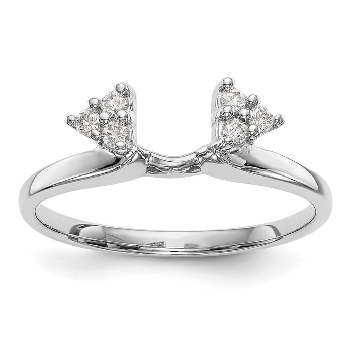 Buy Exclusive 14K White Gold Diamond Wrap Ring, 1/8 Ct, Stylish Luxury-1