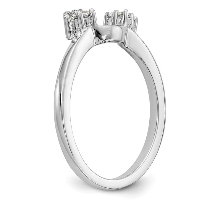 Buy Stylish 14K White Gold Diamond Full Wrap Ring - 1/8 Carat Luxury Value-6