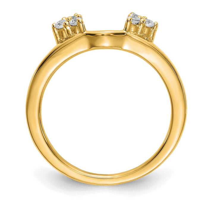 Buy Stylish 14K White Gold Diamond Complete Wrap Ring - 1/6 Carat Luxury-2