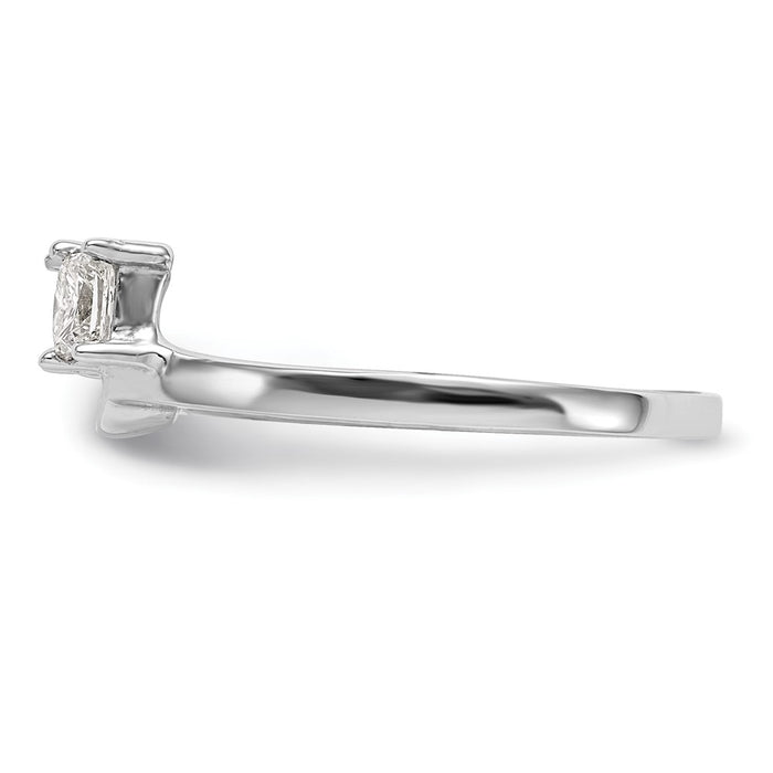 Buy Stylish 14K White Gold Full Wrap Ring with 1/2 Carat Princess Cut Diamond-3