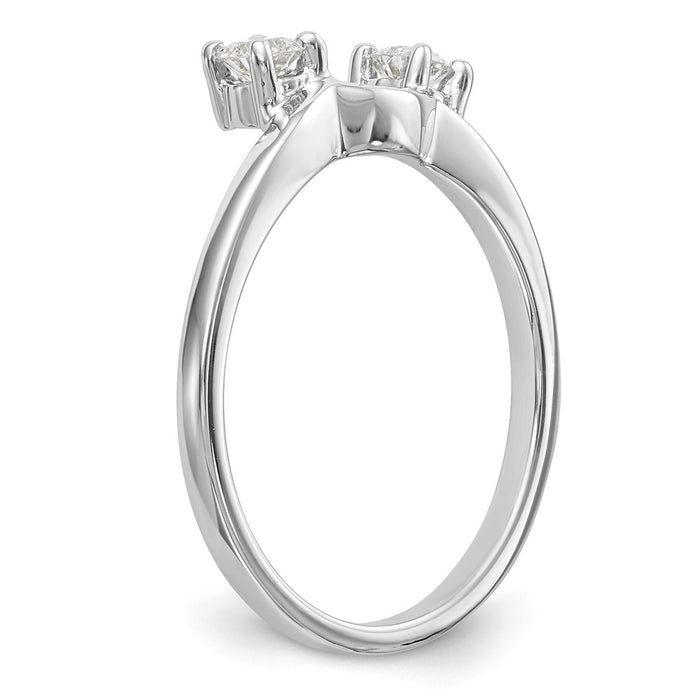 Buy Exclusive 14K White Gold 1/4 Carat Diamond Full Wrap Ring - Stylish Value-6