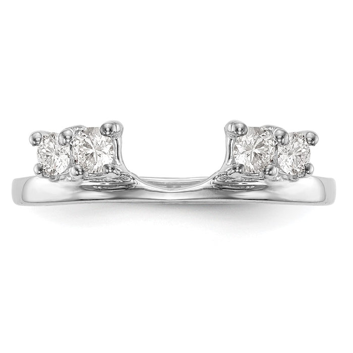 Buy Stylish 14K White Gold 1/3 Carat Diamond Full Wrap Ring - Luxury Value!-4