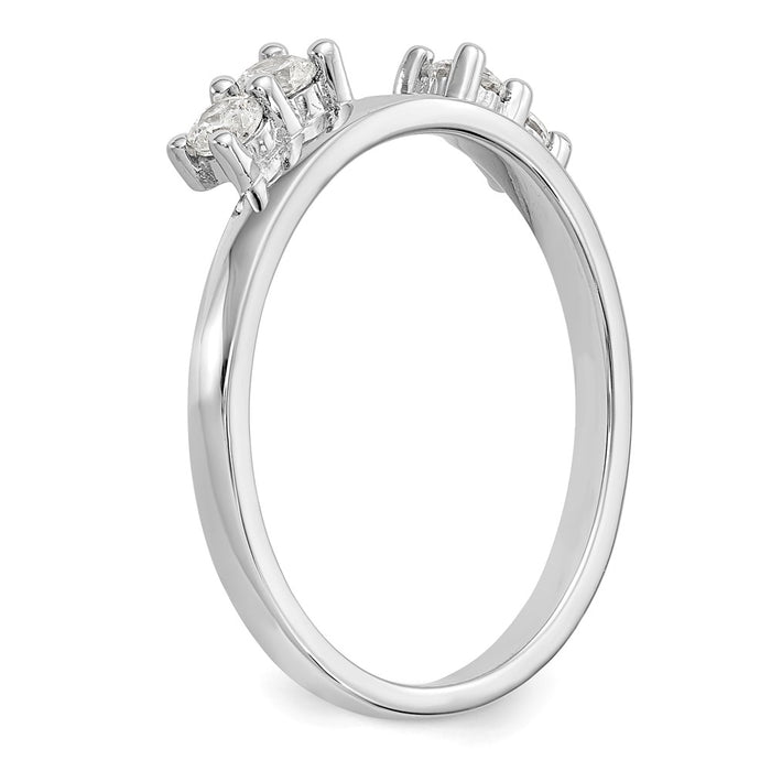 Buy Stylish 14K White Gold 1/3 Carat Diamond Full Wrap Ring - Luxury Value!-6