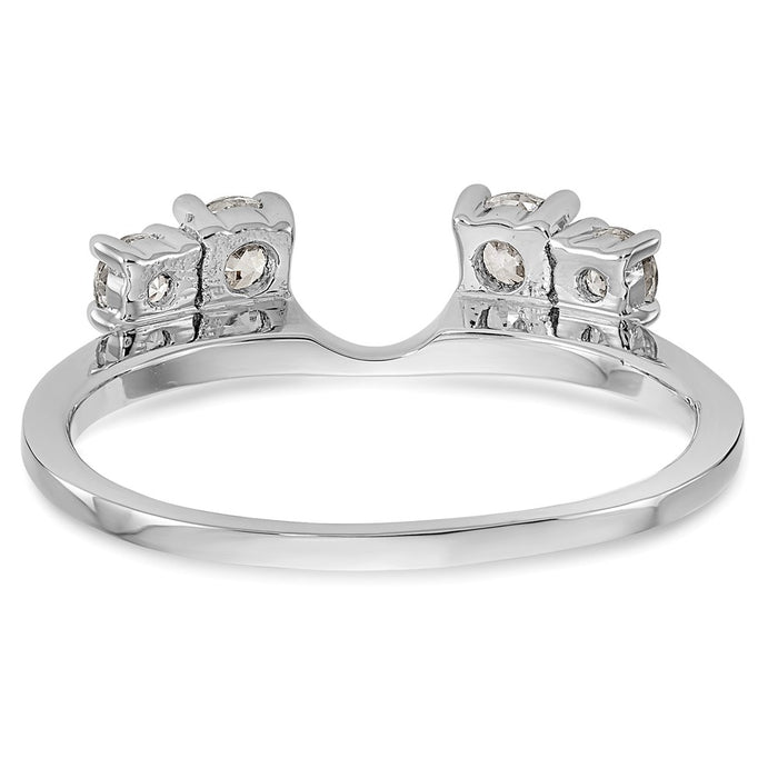 Buy Stylish 14K White Gold 1/2 Carat Diamond Full Wrap Ring - Luxury Value-5