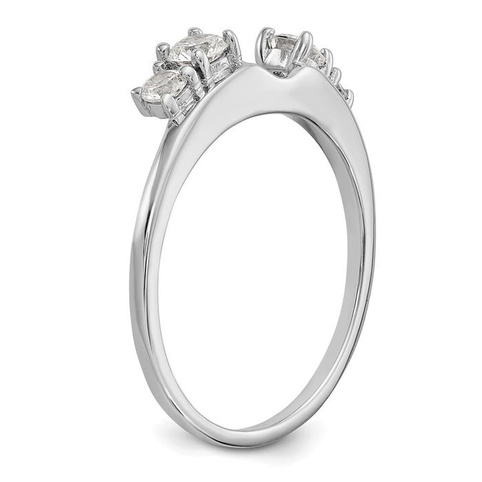 Buy Stylish 14K White Gold 1/2 Carat Diamond Full Wrap Ring - Luxury Value-6