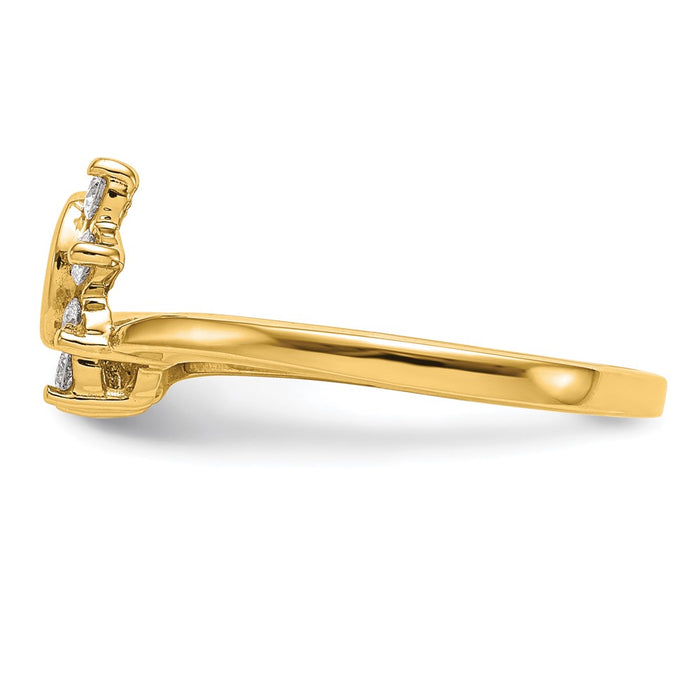 Buy Exclusive 14K Swirled Diamond Wrap Ring - 1/6 Carat, Stylish Value-3