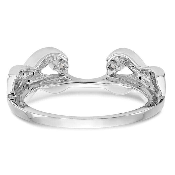 Buy Exclusive 14K White Gold Full Wrap Ring with 1/5 Carat Black & White Diamonds-5