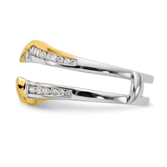 Buy Stylish 14K Two-Tone Diamond Ring Guard - 1/2 Carat Total Weight-3