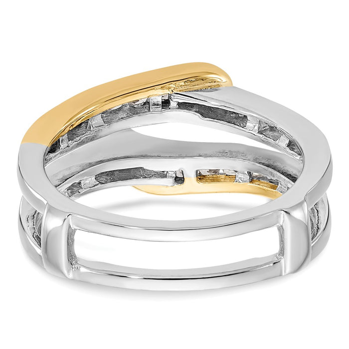 Buy Stylish 14K Two-Tone Diamond Ring Guard - 1/2 Carat Total Weight-5