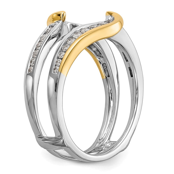 Buy Stylish 14K Two-Tone Diamond Ring Guard - 1/2 Carat Total Weight-6