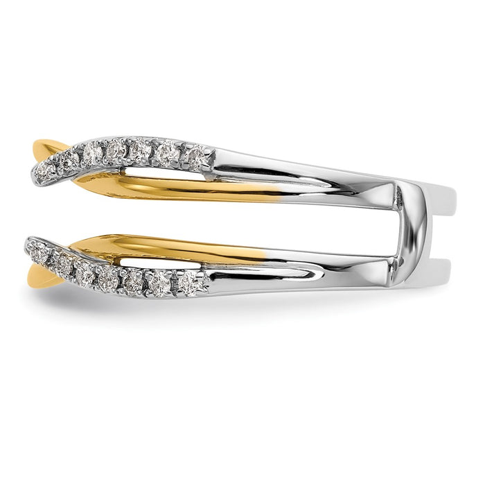 Buy Exclusive 14K Two-Tone Diamond Ring Guard | 1/4 Carat Total Weight, Stylish Value-3