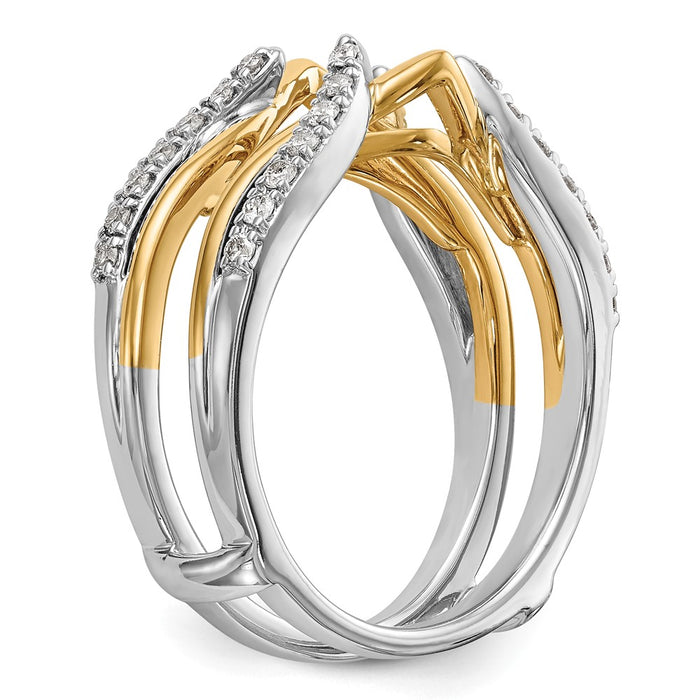 Buy Exclusive 14K Two-Tone Diamond Ring Guard | 1/4 Carat Total Weight, Stylish Value-6