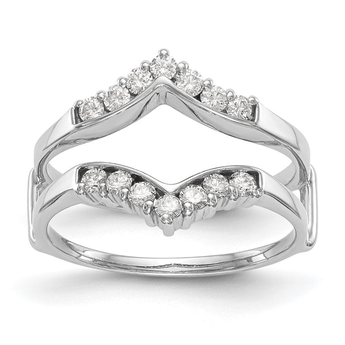 Buy Stylish 14K White Gold Diamond Ring Guard | 1/3 Carat Total Weight-1