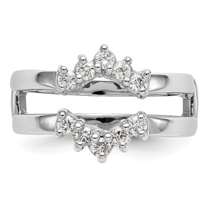 Buy Exclusive 14K White Gold Diamond Ring Guard - 1/3 Carat Total Weight, Stylish!-4