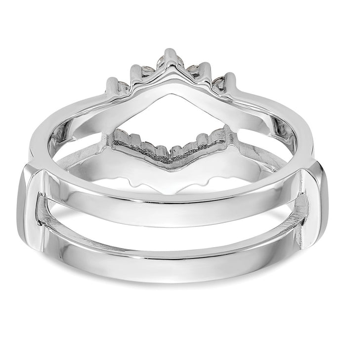 Buy Exclusive 14K White Gold Diamond Ring Guard - 1/3 Carat Total Weight, Stylish!-5