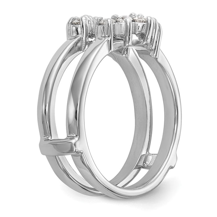Buy Exclusive 14K White Gold Diamond Ring Guard - 1/3 Carat Total Weight, Stylish!-6