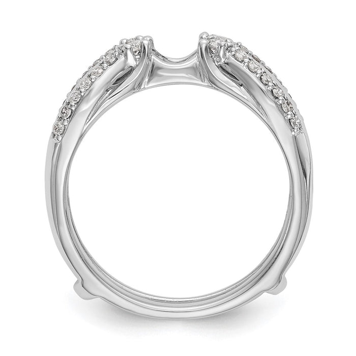 Exclusive 14K White Gold Diamond Ring Guard - 1/4 Carat Total Weight, Stylish Value-2