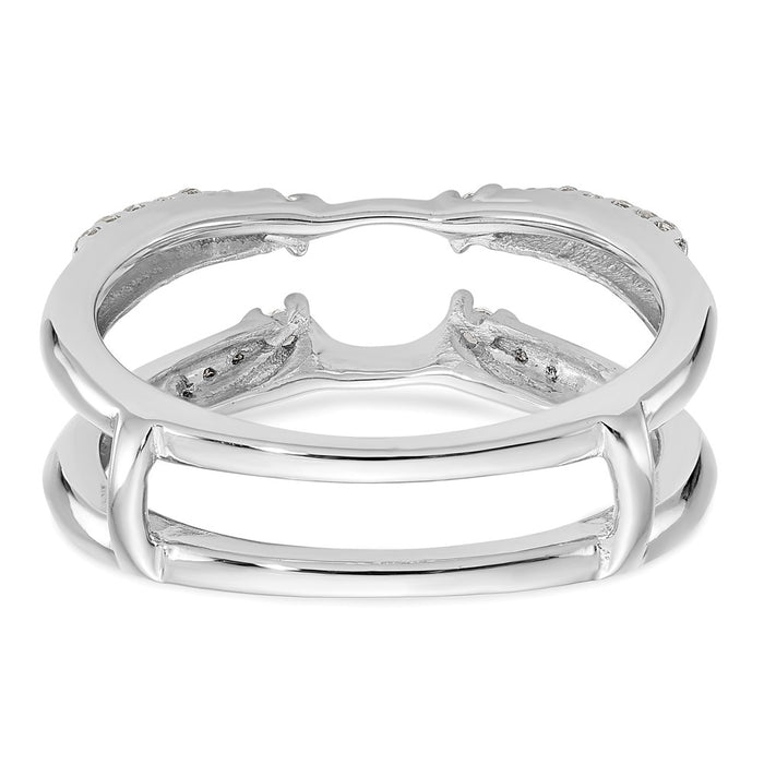 Exclusive 14K White Gold Diamond Ring Guard - 1/4 Carat Total Weight, Stylish Value-5