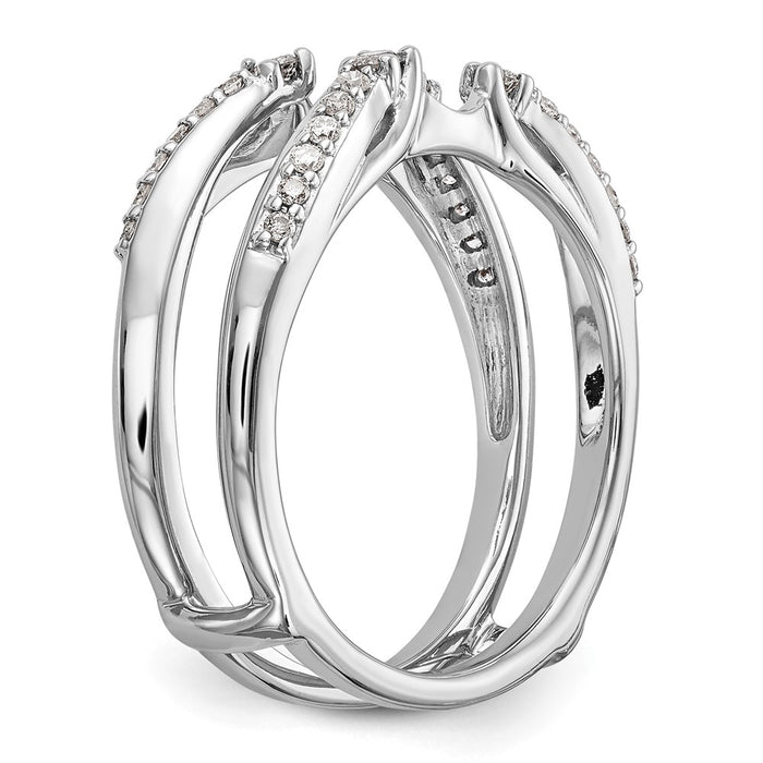 Exclusive 14K White Gold Diamond Ring Guard - 1/4 Carat Total Weight, Stylish Value-6