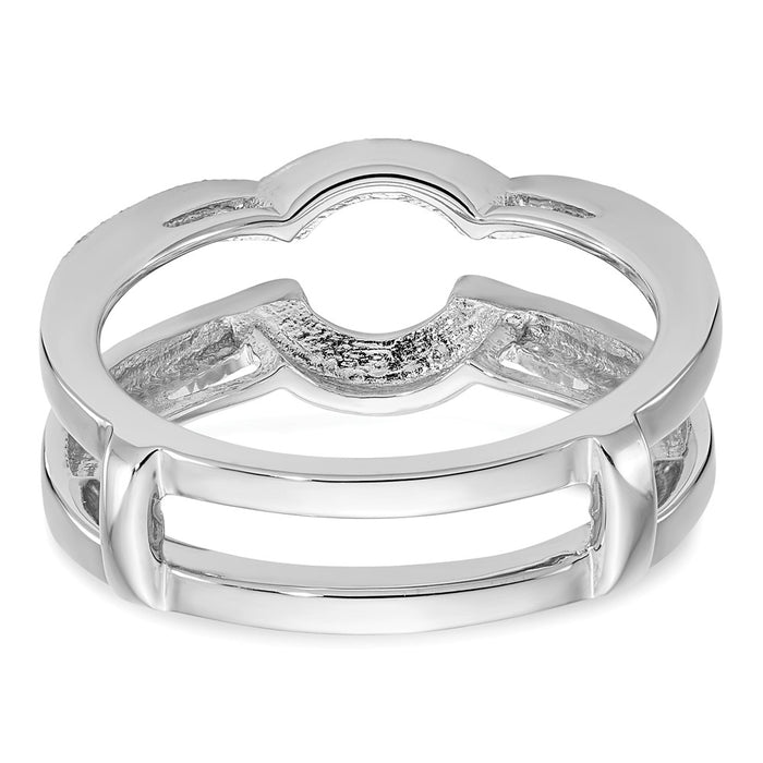 High-Quality 14K White Gold Diamond Ring Guard - 1/5 Carat, Stylish Value!-5