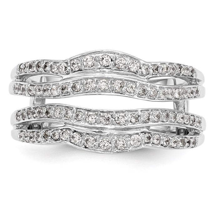 Buy Stylish 14K White Gold 1/2 Carat Diamond Full Ring Guard - Luxury Design-4