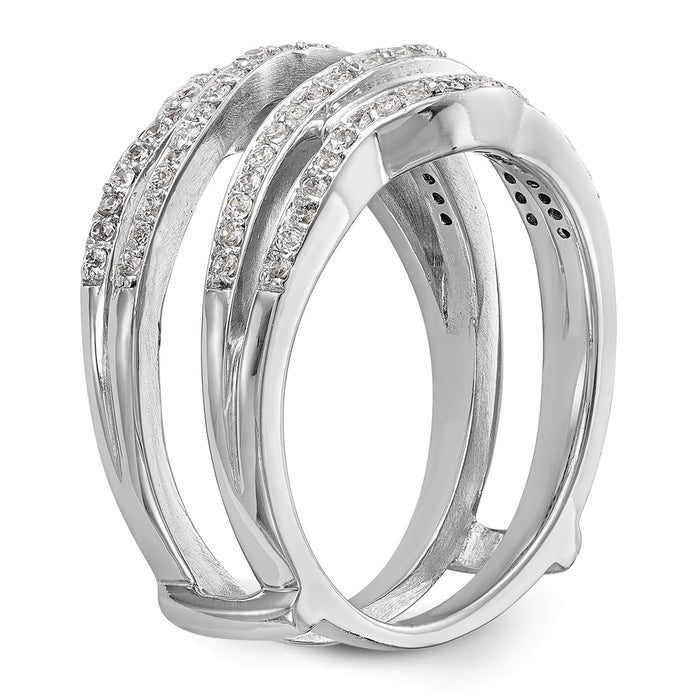 Buy Stylish 14K White Gold 1/2 Carat Diamond Full Ring Guard - Luxury Design-6