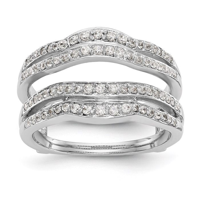 Buy Stylish 14K White Gold 1/2 Carat Diamond Full Ring Guard - Luxury Design-1