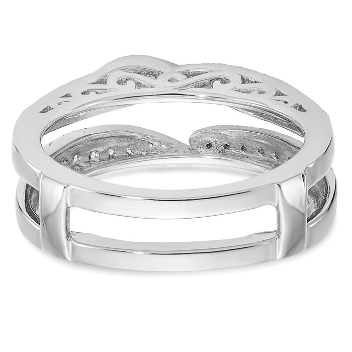 Buy Luxury 14K White Gold Diamond Ring Guard - 1/4 Carat Total Weight-5