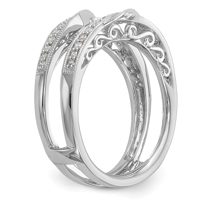 Buy Luxury 14K White Gold Diamond Ring Guard - 1/4 Carat Total Weight-6
