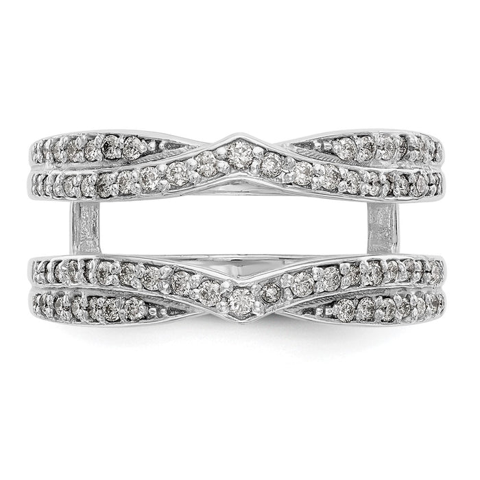 Buy Exclusive 14K White Gold 1/2 Carat Diamond Full Ring Guard - Luxury Value-4
