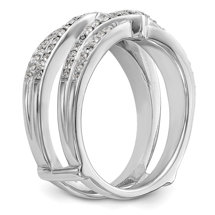 Buy Exclusive 14K White Gold 1/2 Carat Diamond Full Ring Guard - Luxury Value-6
