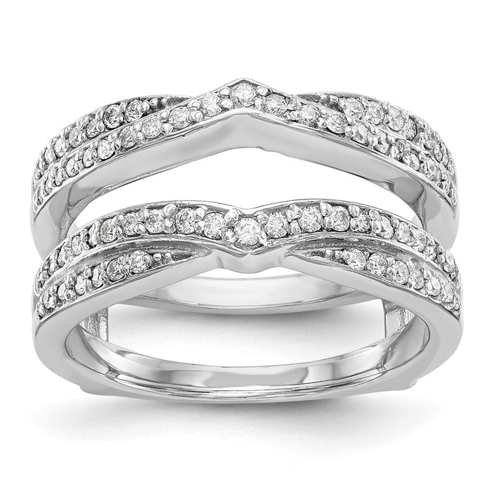 Buy Exclusive 14K White Gold 1/2 Carat Diamond Full Ring Guard - Luxury Value-1