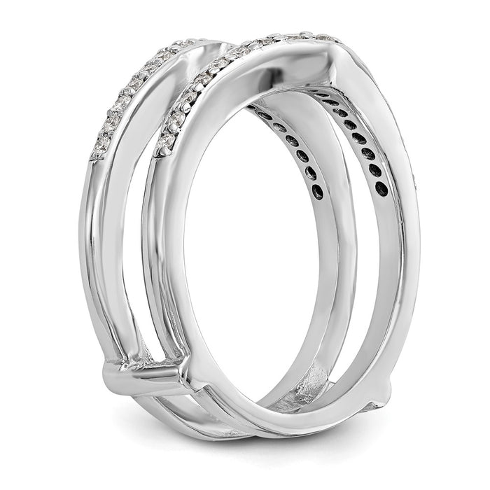 Buy Stylish 14K White Gold Diamond Ring Guard - 1/2 Carat Value Design-6