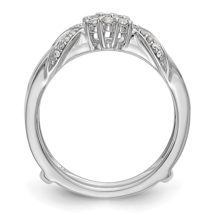 Buy Exclusive 14K White Gold Diamond Ring Guard - 1/5 Carat Luxury Value-2