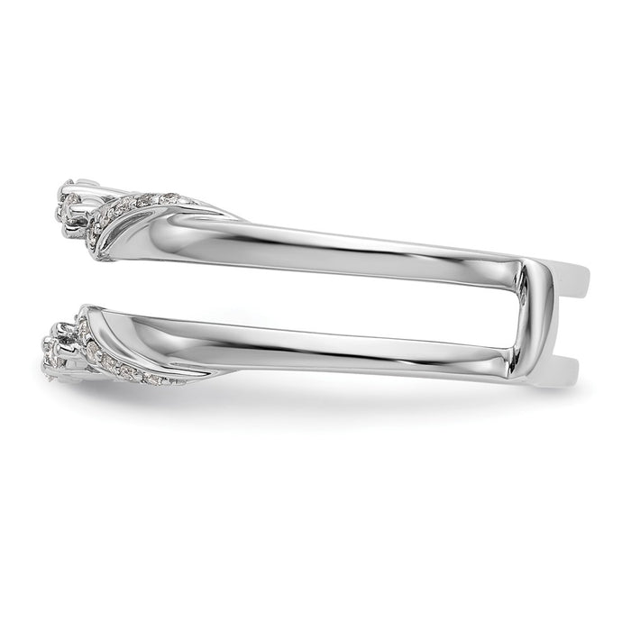 Buy Exclusive 14K White Gold Diamond Ring Guard - 1/5 Carat Luxury Value-3