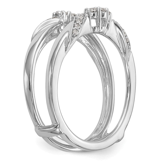 Buy Exclusive 14K White Gold Diamond Ring Guard - 1/5 Carat Luxury Value-6