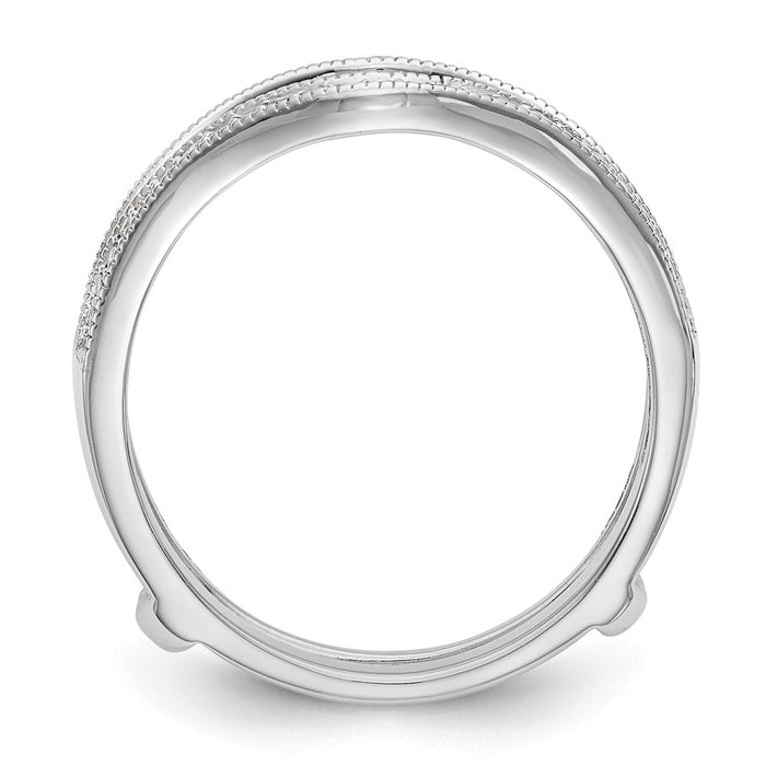 Exclusive 14K White Gold 1/4 Carat Diamond Ring Guard - Stylish & Affordable-2